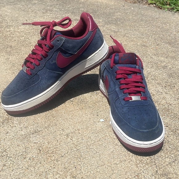 Nike Air Force 1 Low Midnight Navy Deep Garnet 2014 - Picture 4 of 13